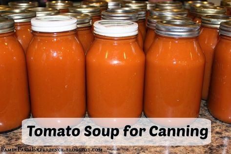 Tomato Soup For Canning, Canning Tomato Soup, Dry Soup Mix Recipes, Canning Soup Recipes, Farm Experience, Tomato Bisque Soup, Canning Tomatoes Recipes, Best Tomato Soup, Bisque Soup