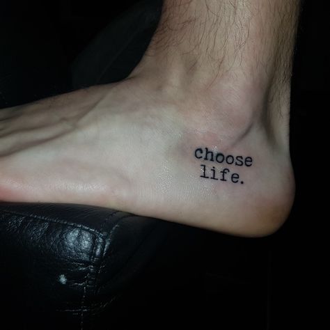 Choose A Life Trainspotting Tattoo, Choose Your Life Trainspotting Tattoo, The Midnight Library Tattoo, Choose Your Life Trainspotting, Midnight Library Tattoo, Trainspotting Tattoo, Nerd Tattoo Ideas, Library Tattoo, Mark Renton