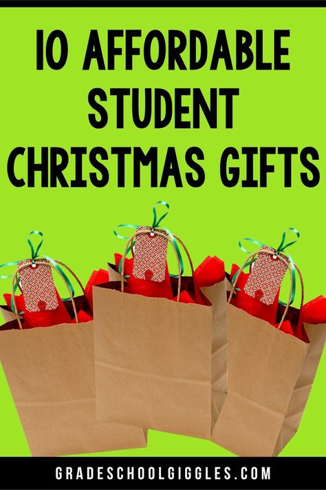 Are you looking for student Christmas gift ideas? If you're a teacher looking for affordable ideas for classroom gifts you can give your students, this blog post is for you. I've done the leg work and put together 10 affordable ideas for student Christmas presents that are perfect for elementary school kids. So, check out these 10 easy and affordable gift ideas for the holidays. Gift Ideas For 1st Grade Students, Christmas Gift Ideas From Teachers To Students, Student Christmas Gifts From Teacher Gloves, Diy Christmas Gifts From Teacher To Student, Student Gifts Christmas From Teacher, Christmas Gift Ideas For Kindergarten Students, Kindergarten Christmas Gifts For Kids From Teacher, Presents For Preschool Students, Classroom Kids Christmas Gifts