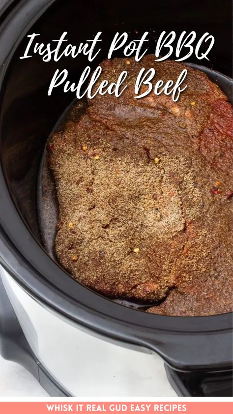 BBQ Pulled Beef (aka Shredded Beef) in the Instant Pot. Pulled Beef Instant Pot, Bbq Pulled Beef, Slow Cooker Pulled Beef, Chuck Roast Crock Pot Recipes, Pressure Cooker Roast, Shredded Beef Sandwiches, Bbq Beef Sandwiches, Amazing Slow Cooker Recipes, Beef Recipe Instant Pot