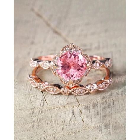 Elevate Your Style With Our 2pc Vintage Style Pink Cubic Zirconia Rose Gold Plated Ring With Halo Cubic Zirconia Diamonds. Crafted With Precision, This Ring Exudes Timeless Elegance And Sophistication. The Vibrant Pink Cubic Zirconia Center Stone Is Surrounded By Dazzling Halo Cubic Zirconia Diamonds, Creating A Mesmerizing Sparkle That Will Catch Every Eye. Benefits: - Exquisite Vintage Design - High-Quality Materials For Durability - Versatile For Any Occasion - Affordable Luxury #Vintagepinkr Ring With Halo, Pink Wedding Rings, Flower Wedding Ring, Pink Engagement Ring, Rose Gold Plated Ring, Style Pink, Pink Ring, Rose Gold Jewelry, Plated Ring