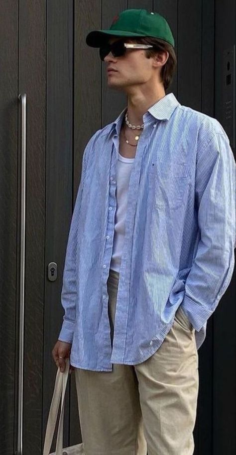 Old Money Shirt, Old Money Spring Outfits, Rick Owens Outfit Men, Shirt Old Money, Vacation Outfits Men, 80s Fashion Outfits, Boys Summer Fashion, Spiritual Fashion, Island Outfit