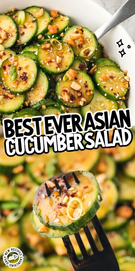 How to Make Asian Cucumber Salad Meal Prep Cucumber Salad, Cucumber Shake Salad, Asian Cucumber Salad Recipe With Peanut Butter, Tiktok Cucumber Recipes, Cucumber Asian Salad Sesame Oil, Trending Cucumber Salad, Crispy Cucumber Salad, Crunchy Cucumber Salad, Cucumber Peanut Butter