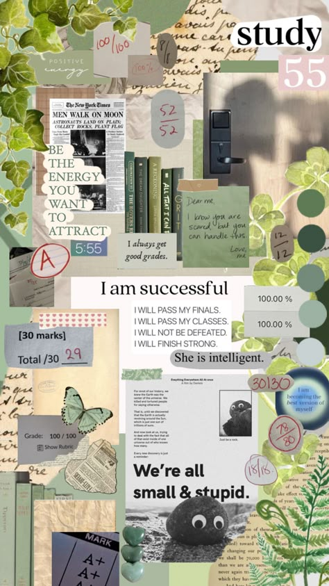 manifest <333 #555 Aesthetic Good Grades Pictures, Smart Wallpaper Aesthetic, Manifest Good Grades Wallpaper, Vision Board For Students High Schools, School Motivation Aesthetic, Vision Goals, Meditation Affirmations, Planning School, Vision Board Collage