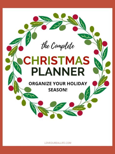 Christmas planner on read background. Christmas Planner Printables Free, Diy Christmas Planner, Holiday Planner Printables, Christmas Planner Printables, Printable Christmas Planner, Printables Planner, Budget Crafts, Christmas Organization, Holiday Planner