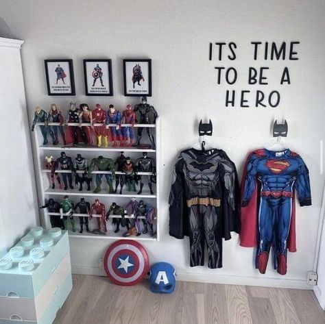 Toddler Marvel Bedroom, Modern Spiderman Room, Avengers Bathroom, Marvel Kids Room, Super Hero Room, Little Apartment Aesthetic, Spiderman Bedroom, Avengers Bedroom, Marvel Bedroom