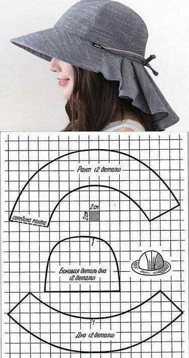 Pola Topi, Sewing Hats, Hat Patterns To Sew, Sew Ins, Costura Diy, Diy Hat, Diy Blouse, Fashion Sewing Pattern, Blouse Diy