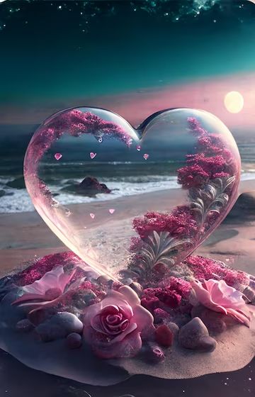 Heart Shaped Images, Beautiful Heart Pictures, Heart Shaped Flowers, Rosé Beach, Choosing Joy, Pink Flowers Background, Animation Wallpaper, Beautiful Hearts, Clear Heart