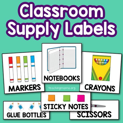 Printable Classroom Supply Labels Free Classroom Labels, Classroom Labels Printables, Classroom Supply Labels, Classroom Supplies Labels, Free School Supplies, Art Classroom Management, Center Labels, Drawer Labels, Supply Labels