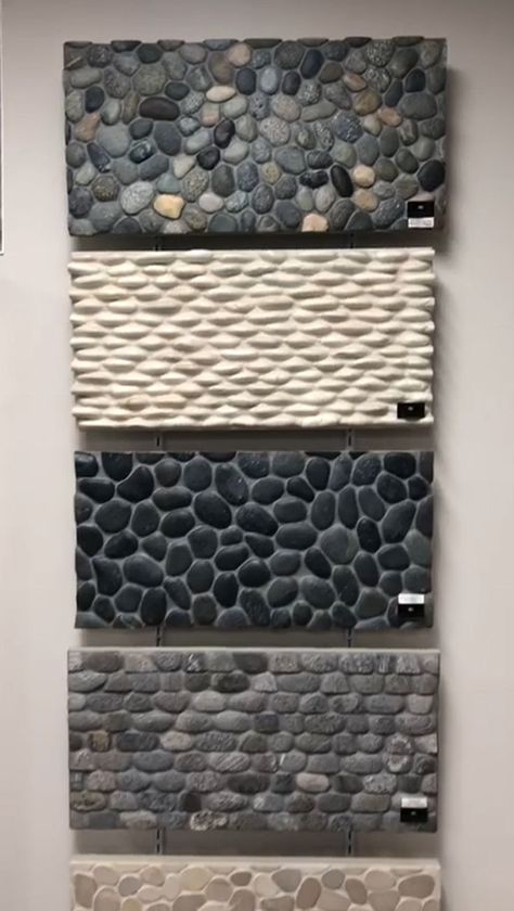 Pebble Accent Wall, Pebble Tile Wall, Stone Garden Design, Mosaic Tile Bathroom Wall, Pebble Wash, Pebble Flooring, Pebble Stone Flooring, Pebble Tiles, Pebble Wall