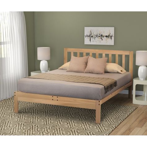 Wooden Bed Frame, Solid Wood Platform Bed, Upholstered Panel Bed, Wood Platform Bed, Upholstered Panels, Wood Beds, Upholstered Platform Bed, Panel Bed, Wooden Bed