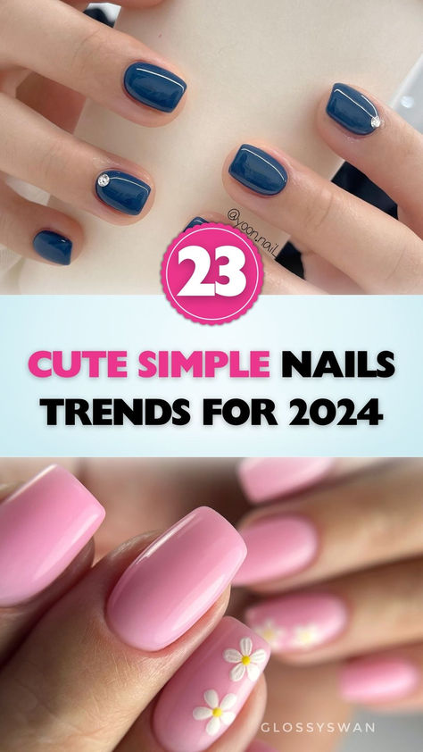 Dive into the world of cute simple nails with our collection of 23+ designs perfect for any 2024 occasion. Get ready to be inspired! Single Color Nails Simple, Schlack Nails Ideas, Plain Summer Nails Simple, Cute Simple Gel Nail Designs, Back To School Nails Short Simple, Simple But Pretty Nails, Nail Designs For Nurses, One Colour Nails Simple, Nexgen Nails Ideas