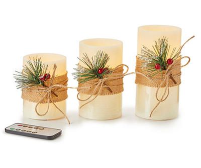 Xmas Centerpieces, Candle Crafts, Led Candle Decor, Rustic Candle, Paper Christmas Decorations, Christmas Candle Decorations, Bazaar Crafts, Christmas Church, Led Pillar Candle