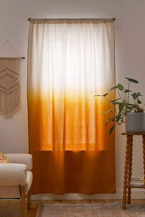 60'/152cm Wide Vegan Cotton Canvas Curtain Custom Linen | Etsy Dip Dye Curtains, Tie Dye Curtains, Dye Curtains, Rideaux Boho, Canvas Curtains, Ombre Curtains, Boho Curtains, Kitchens And Bedrooms, How To Make Curtains