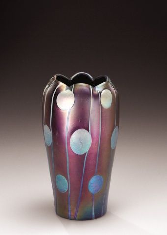 Ver Sacrum, Wiener Werkstatte, Shape Vase, Moser Glass, Koloman Moser, Glass Objects, Corning Museum Of Glass, Spots Pattern, Unusual Art