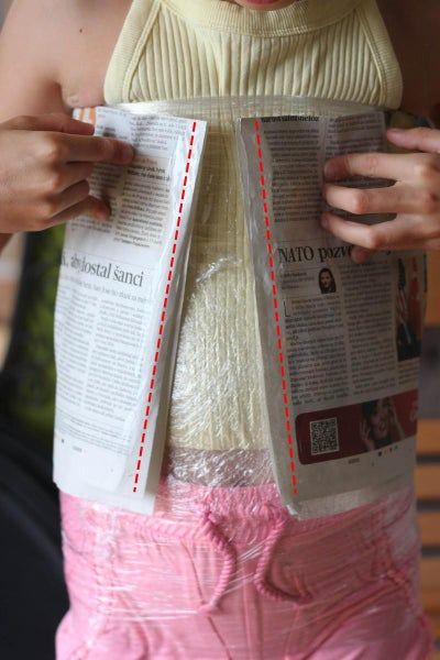 Newspaper Dress : 5 Steps (with Pictures) - Instructables Paper Skirt Diy, Newspaper Fashion Design, Newspaper Dress Diy, Clothes Made From Recycled Materials, News Paper Dress, Me And My Daughter, Newspaper Fashion, Newspaper Dress, Diy Newspaper