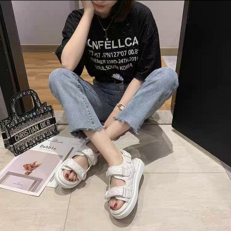 Sandal Tali, Sandal Wedges, Tiktok Shop, Womens Sandals Summer, Women Shoes Flats Sandals, Bow Sneakers, Leather Shoes Woman, Beach Shoes, Slingback Sandal