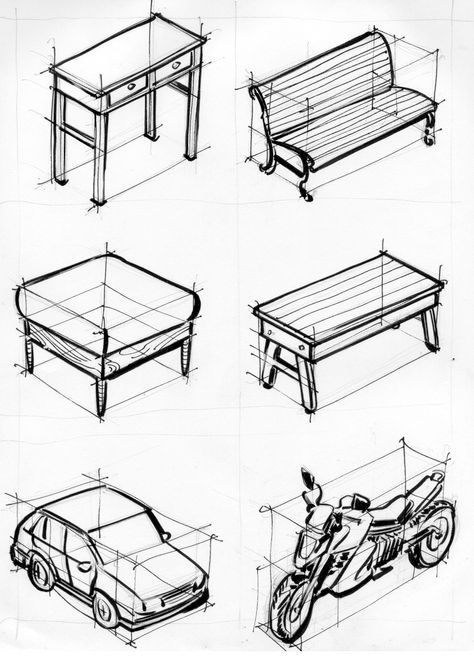 How To Draw Furniture, Furniture Sketches Drawings, Drawing Starters, Interior Design Sketchbook, Drawing Furniture, Perspective Sketch, Furniture Sketch, Furniture Design Sketches, Perspective Drawing Architecture