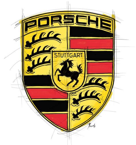 Saatchi Art is pleased to offer the Art Print, "Porsche emblem sketch," by Pablo Franchi. Art prints are available from $120 USD. Archival inks on Fine Art Paper, Canvas. Size is 24 H x 24 W in. Porsche Logo Drawing, Porsche Pop Art, Car Drawing Porsche, How To Draw A Porsche, Porshe Drawing Art, Porsche Painting Canvas, Porche Drawing Car, Porsche Drawing Easy, Porsche Drawing Sketch