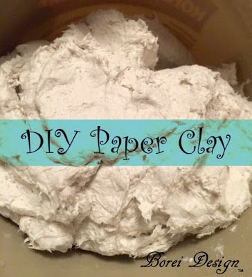 Diy Paper Clay, Paper Mache Recipe, Paper Mache Paste, Clay Recipes, Cheap Diy Halloween Decorations, Hantverk Diy, Paper Mache Projects, Making Paper Mache, Paper Blog