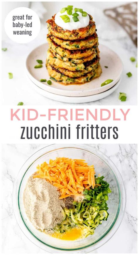 Zucchini Fritters Blw, Blw Veggie Fritters, Veggie Fritters Baby, Zucchini Tots For Baby, Zucchini Baby Recipes, Zucchini Recipes Blw, Zucchini Recipes Toddler, Zucchini Blw Recipes, Tofu Recipes For Baby