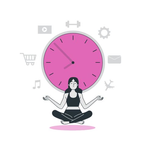 Transcendental Meditation Technique, Metta Meditation, Notion Icons, Management Logo, Png Illustration, Focus Your Mind, Clock Icon, Free To Use Images, Illustration Work