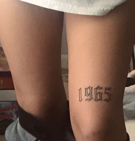 222 Tattoo Above Knee, Number Above Knee Tattoo, Date On Leg Tattoo, 2001 Ankle Tattoo, 2020 Tattoo Number, Year Tattoo On Knee, Birth Year Tattoo On Leg, Above Knee Year Tattoo, 1998 Tattoo Above Knee