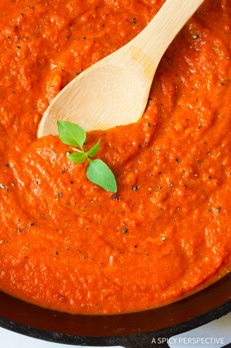 Red Bell Pepper Sauce Recipes, Red Pepper Marinara Sauce, Red Pepper Tomato Sauce, Red Pepper Pasta Sauce, Ic Recipes, Pepper Sauce Recipe, Marinara Recipe, Roasted Red Pepper Pasta, Red Pepper Pasta