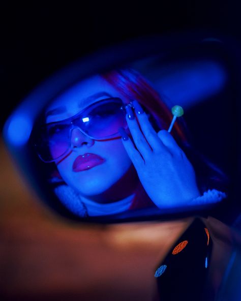 Classic Car Photoshoot, Alone At Night, Other Dimensions, Neon Car, Car Photoshoot, Weird Photography, Mirror Photography, Car Poses, Cars Music