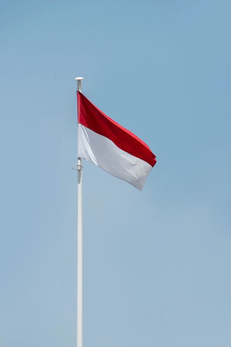 Indonesian Flag Aesthetic, Indonesian Flag, Indonesian Desserts, Red And White Flag, Creative Commons Images, 17 Agustus, White Flag, High Resolution Wallpapers, Flags Of The World