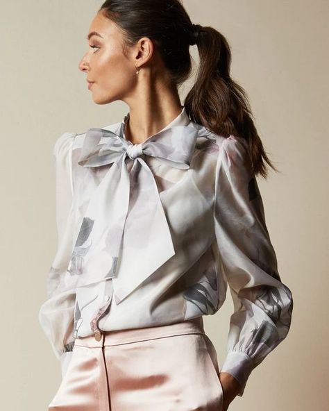 Fall 2020 Fashion Trend Takeaway: "You Do You!" | Prime Women Knotted Blouse, Spelling Bee, 2020 Fashion Trends, Latest Tops, Autumn Clothes, Ivory Tops, Bow Blouse, Design Drawings, Amazing Ideas