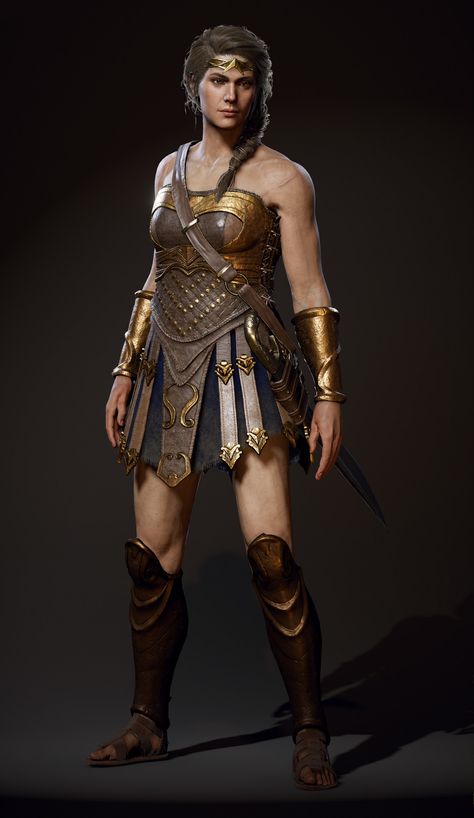 Assassin's Creed Odyssey Kassandra, Ac Odyssey, Roman Armor, Assassins Creed Artwork, Assassins Creed Art, Warrior Outfit, Greek Warrior, Assassins Creed Odyssey, Female Armor