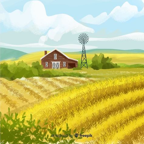 Farm Wallpaper Backgrounds, Crop Farming, Farm Landscape, Farm Pictures, Green Farm, Power Points, Countryside Landscape, Farm Logo, Anime Backgrounds