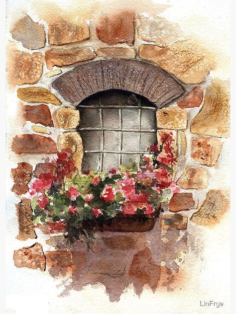 Raindrops And Roses, Frida Art, Watercolor Art Landscape, Watercolor Architecture, Watercolor Paintings Easy, Seni Cat Air, 수채화 그림, Art Impressions, Watercolor Landscape Paintings