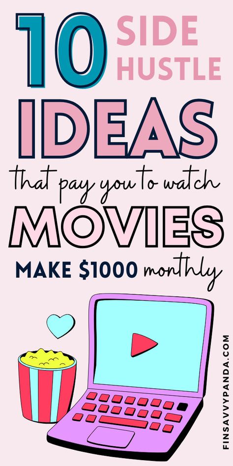 Turn your movie-watching hobby into a cool way to make money! Learn how to get paid to review movies with easy, work-from-home job opportunities. Perfect for those seeking unique side hustle ideas or part-time jobs to make extra money. Watch your favorite Netflix shows and earn while you enjoy! Side Hustle Ideas, Make Extra Money, Earn Extra Cash, Making Extra Cash, Side Money, Earn Extra Money, Hustle Ideas, Part Time Jobs, Ways To Make Money