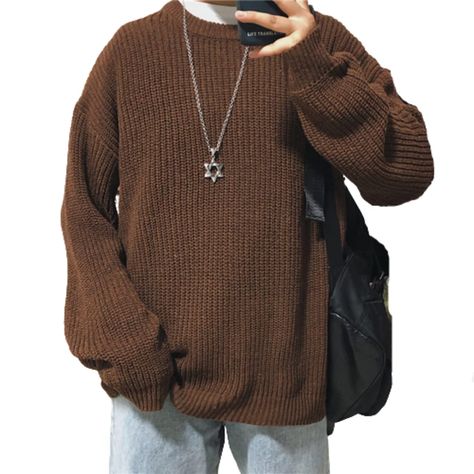 Crochet Grandpa Sweater, Brown Sweater Outfit, Grunge Academia, Sweater Grunge, Lighting Bugs, Grunge Sweater, Chocolate Girl, Light Grunge, Mission Complete