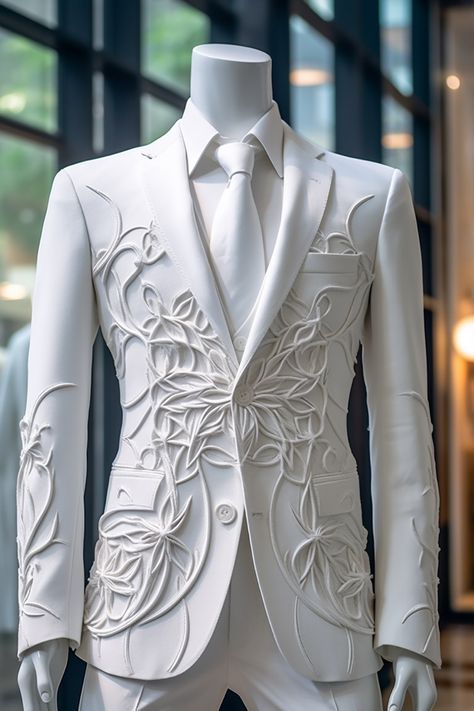 Spider Lily inspired suit Artistic Suits For Men, Imperial Clothing, Nigerian Outfits, Met Gala Outfits, Gender Fluid Fashion, Spider Lily, Black Suit Wedding, Fancy Suit, Classy Suits