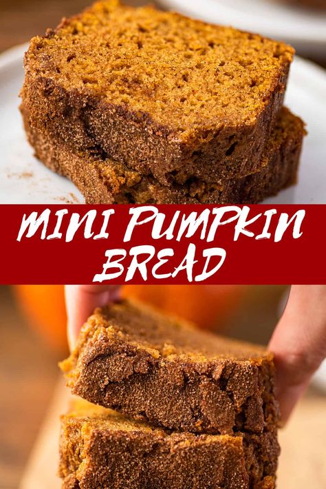 Pumpkin Bread Recipe Small Loaf, Small Pumpkin Bread, Small Pumpkin Bread Loaves, Mini Pumpkin Bread Recipe, Small Batch Quick Bread, Mini Pumpkin Bread Loaves Gifts, Mini Pumpkin Loaf Recipe, Mini Loaf Pumpkin Bread, Small Loaf Pumpkin Bread