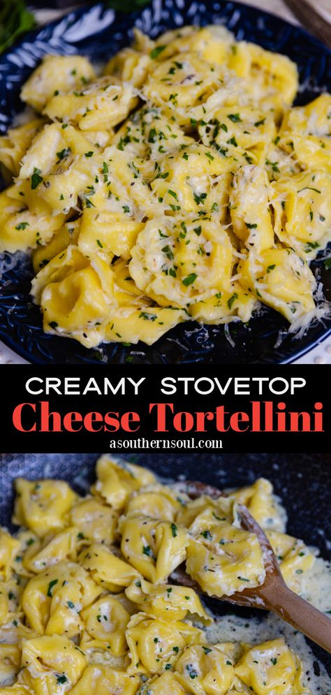 Creamy Cheesy Tortellini, Recipes For Dinner Tortellini, Garlic Cheese Tortellini, Bacon Cheese Tortellini Recipes, 3 Cheese Tortellini Recipes Easy Dinners, Cheese Tortellini Recipes Olive Oil, Dishes With Cheese Tortellini, Tortellini With Cheese Sauce, Sides For Tortellini Dinners