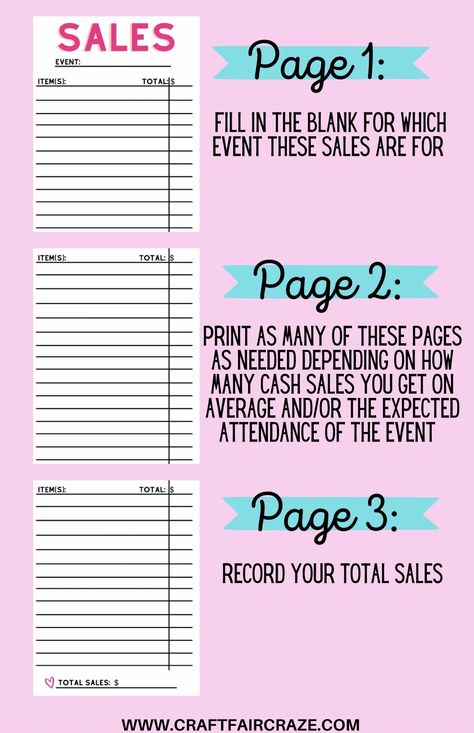 How to record your craft fair sales (with free printable!) Business Organization Printables, Craft Fair Vendor, Inventory Printable, Free Planner Pages, Craft Fair Booth Display, Sales Report, Free Printable Crafts, Craft Fairs Booth, Mouse Crafts