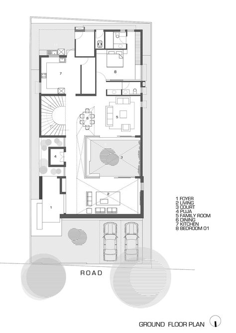 Passive Solar House Plans, Courtyard Homes, Solar House Plans, Landscape Farm, Courtyard Houses, Floor Planning, Modern Family House, Passive Solar Homes, Indian House