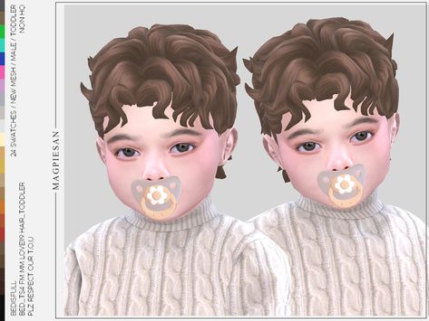 Boys Ponytail, Toddler Hair Sims 4, Toddler Cc Sims 4, Sims 4 Hair Male, The Sims 4 Cabelos, Sims 4 Cc Eyes, Sims Baby, The Sims 4 Pc, Pelo Sims