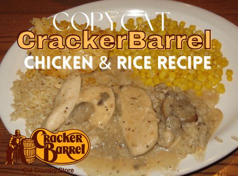 Copycat Cracker Barrel Chicken and Rice Recipe - Oh La De Cracker Barrel Chicken And Rice, Cracker Barrel Chicken And Rice Recipe, Cracker Barrel Copycat Recipes, Copycat Cracker Barrel, Stitch Coloring, Cracker Barrel Chicken, Cracker Barrel Recipes, Rice And Gravy, Chicken And Rice Recipe