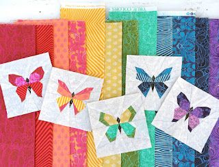 Paper Peicing Patterns, Butterfly Quilt Pattern, Free Paper Piecing Patterns, Paper Pieced Quilt Patterns, Foundation Paper Piecing Patterns, Butterfly Quilt, Charm Quilt, Paper Pieced Quilt, Colored Fabric