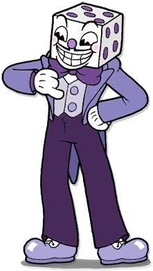 "The little mugs have some fight in'em, I'll say that much! They're makin' mincemeat outta them debtors!" —King Dice to the Devil King Dice is the right-hand man of the Devil and the secondary antagonist of Cuphead. He also serves as a gatekeeper between overworlds, only allowing Cuphead and Mugman to pass when they turn in every contract to him. King Dice, Image King, Beast Creature, Alice Angel, Betty Boop Cartoon, Deal With The Devil, Retro Cartoons, Old Cartoons, Animation Background