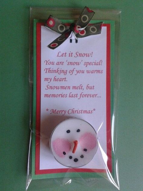 Teacher Gifts For January, Secret Snowman Ideas, Secret Santa Gift Ideas Handmade, Secret Santa Craft Ideas, Christmas Bazaar Ideas Make And Sell, Christmas Fayre Ideas School, Snowman Favors, Gifts For Work Friends, Christmas Craft Fair Ideas To Sell