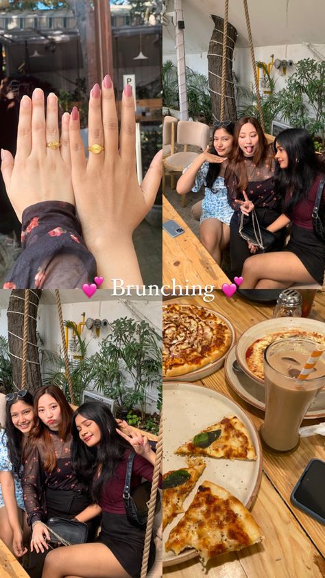 Friends Photo Inspo Aesthetic, Friends Get Together Outfit Ideas, Bff Birthday Pictures Photo Ideas, Insta Qna Ideas, Insta Stories Ideas With Friends, Birthday Friend Pictures, Brunch Poses Instagram, Friends Brunch Aesthetic, Outfits For Brunch With Friends