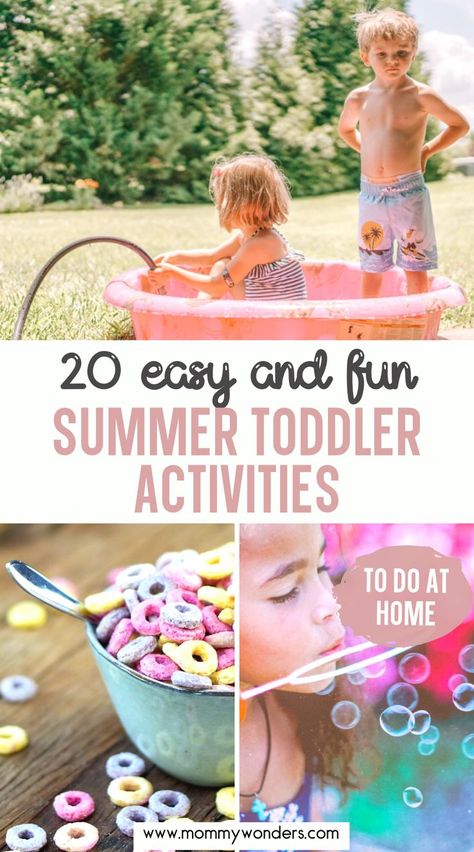 What To Do With Toddlers At Home, Toddler Summer Activities, Summer Activities For Toddlers, Things To Do In Summer, Activities To Do At Home, Outdoor Summer Activities, Toddler Themes, Fun Summer Activities, Toddler Summer