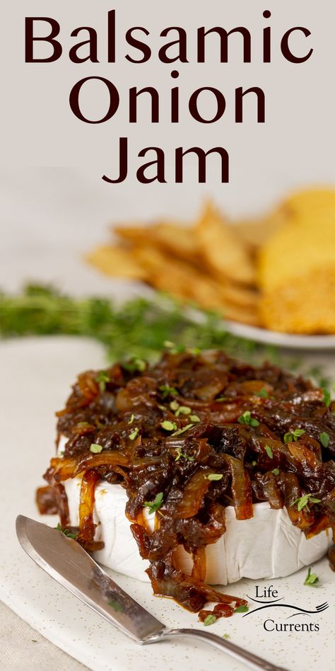 Balsamic Onion Jam, Onion Jam Recipe, Pickle Pizza, Balsamic Onions, Outdoor Cooking Recipes, Caramelized Onion Dip, Onion Jam, Homemade Pickles, Charcuterie Recipes