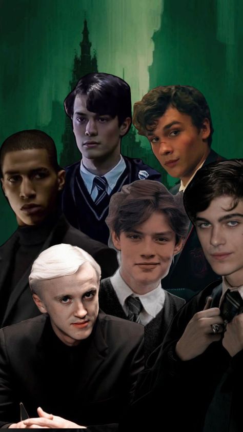 #harrypotteredit Slytherin Boys Wallpaper Aesthetic, Slytherin Boys Wallpaper, Slytherin Boys Aesthetic, The Slytherin Boys, The Slytherin Gang, Slytherin Group, Slytherin Gang, Harry Potter Toms, Childhood Memories Quotes